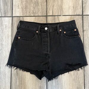 Levi's Black Jean Shorts for Women